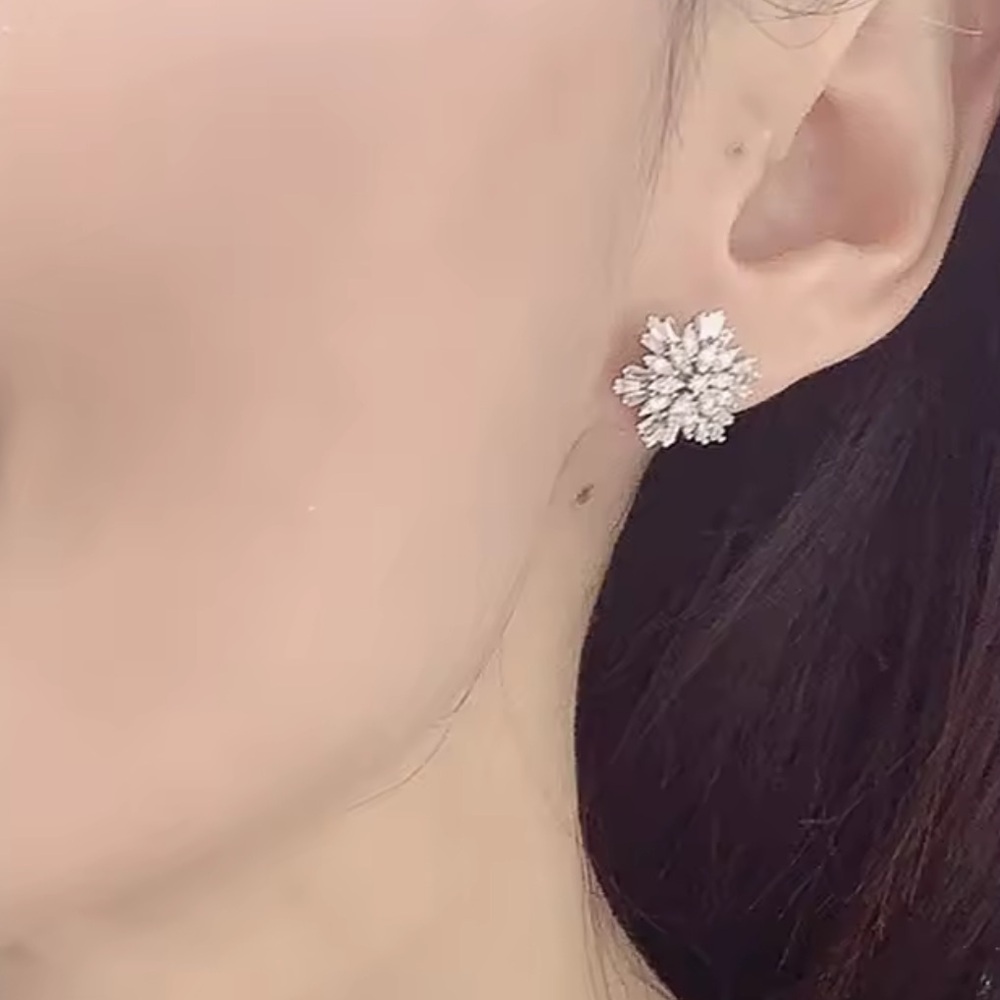 Radiant Silver Burst Earrings - Picture 5 of 5